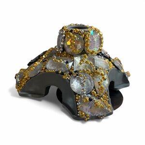 Gold and Silver Rhinestone Cane Tip